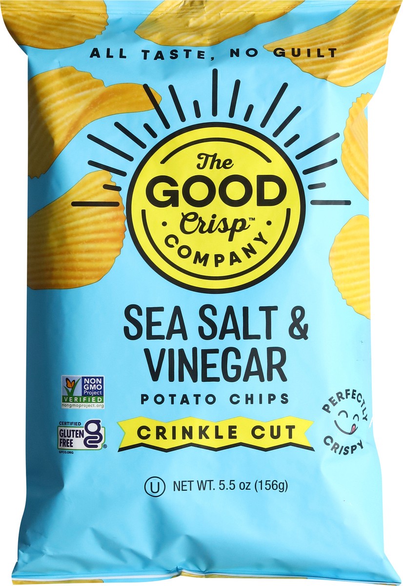 slide 5 of 13, The Good Crisp Company Crinkle Cut Sea Salt & Vinegar Potato Chips 5.5 oz, 5.5 oz