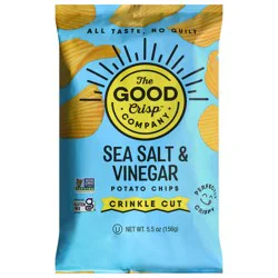 The Good Crisp Company Crinkle Cut Sea Salt & Vinegar Potato Chips 5.5 oz