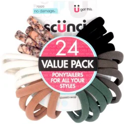 Scünci Mixed Neutral Ponytailers