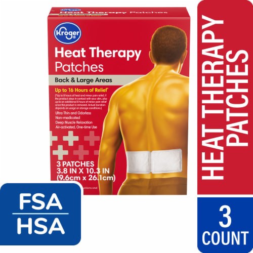 slide 1 of 3, Kroger Back & Large Areas Heat Therapy Patches, 3 ct