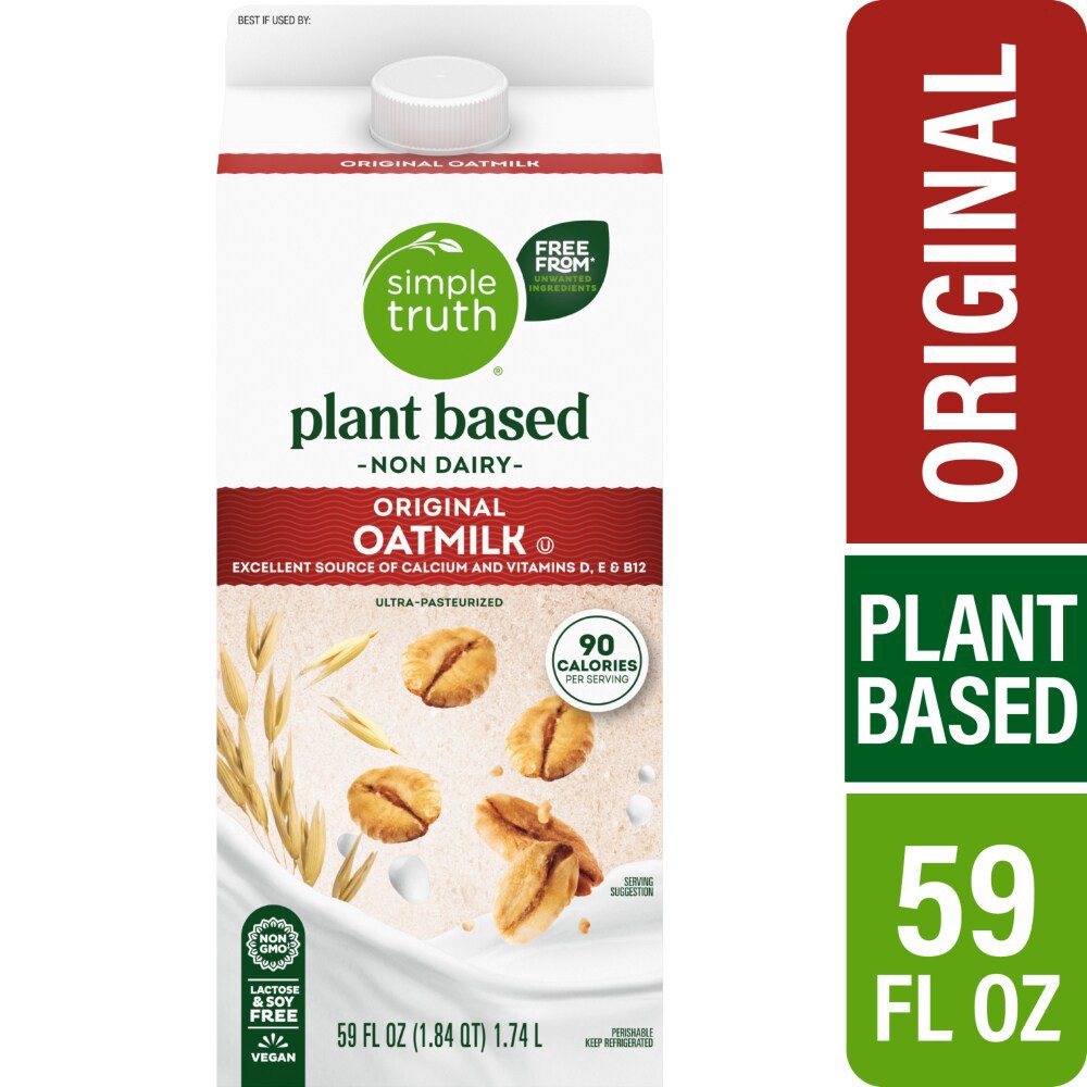 slide 1 of 5, Simple Truth Oat Milk, 59 fl oz