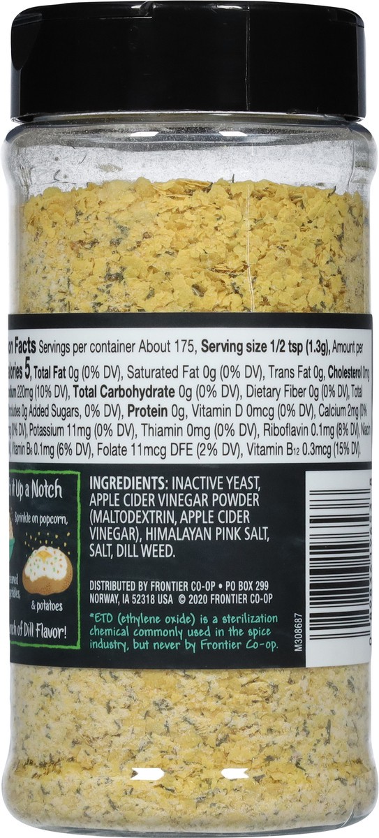 slide 9 of 14, Frontier Co-Op Premium Dill & Vinegar Nutritional Yeast 8.01 oz, 8.01 oz