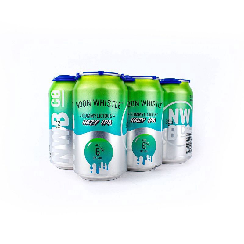 slide 3 of 3, Noon Whistle Brewing Gummylicious Hazy IPA - 6pk/12 fl oz Cans, 64 fl oz