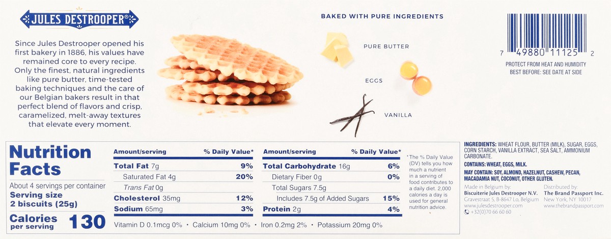 slide 5 of 9, Jules Destrooper Butter Waffles, 3.5 oz