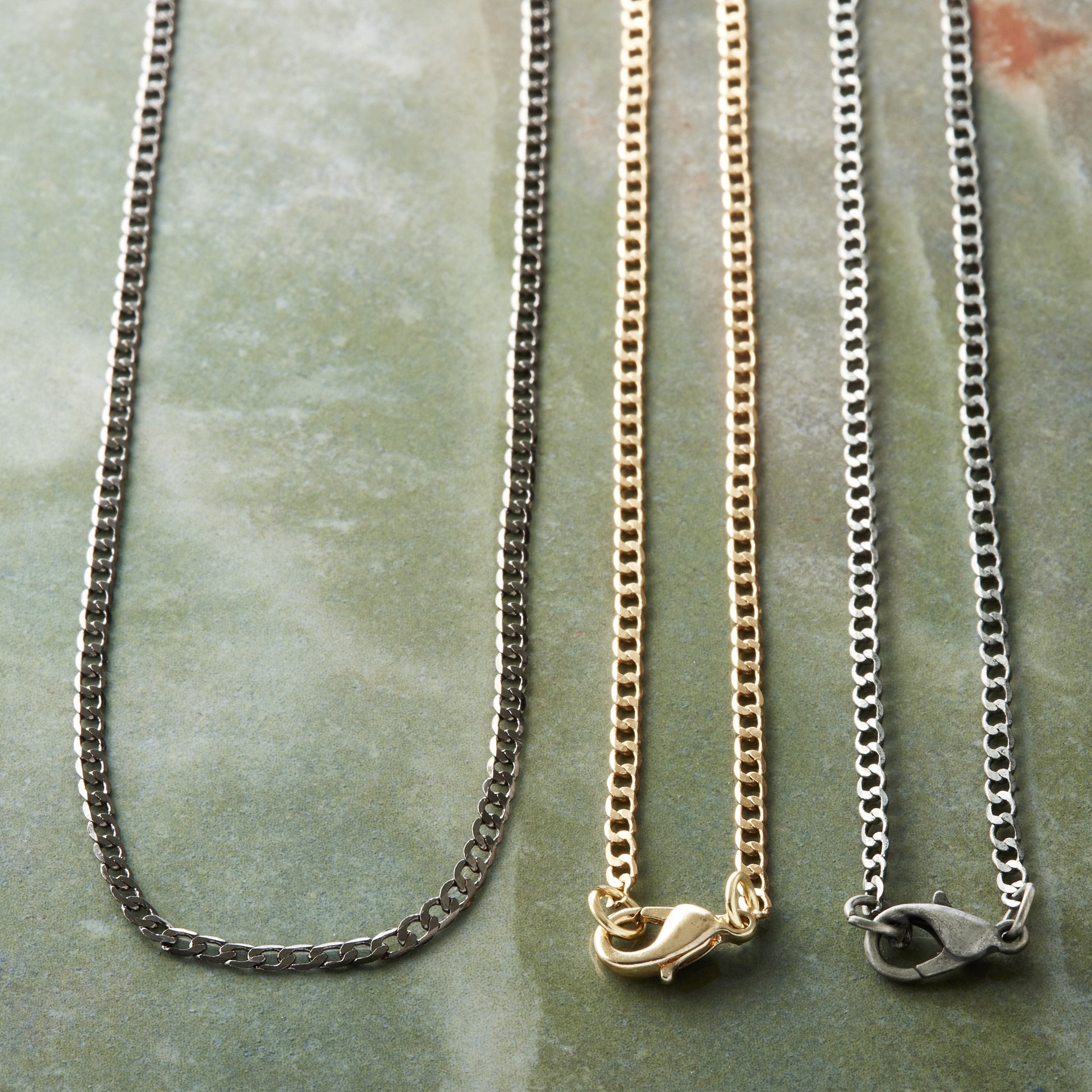 slide 3 of 3, Mixed Metal Chains By Bead Landing, 72 in