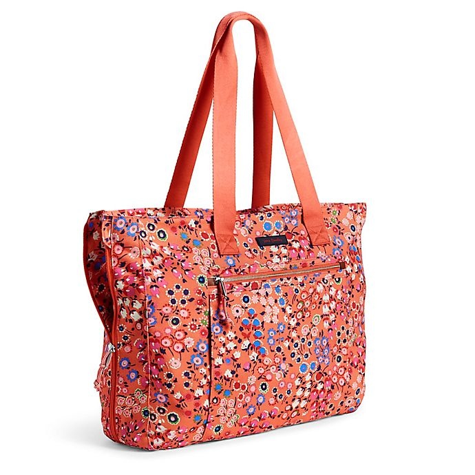 slide 4 of 4, Vera Bradley Lighten Up Expandable Tote - Coral Meadow, 1 ct