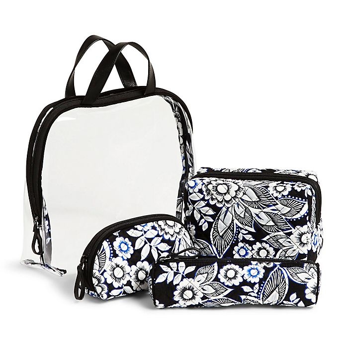 slide 2 of 2, Vera Bradley Travel Cosmetic Set - Snow Lotus, 4 ct