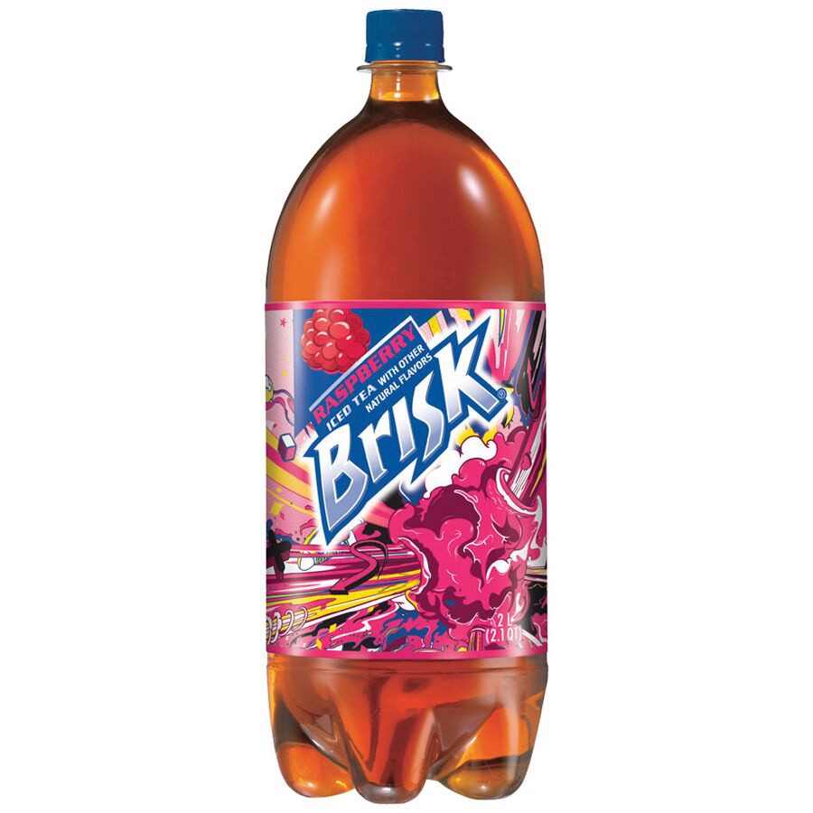 slide 1 of 1, Brisk Raspberry Iced Tea 2 Liter Plastic Bottle, 2 liter