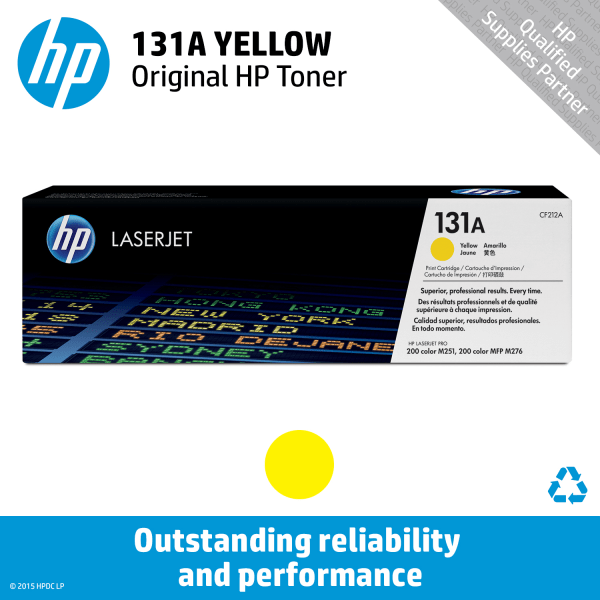 slide 2 of 4, HP 131A (Cf212A) Yellow Original Laserjet Toner Cartridge, 1 ct