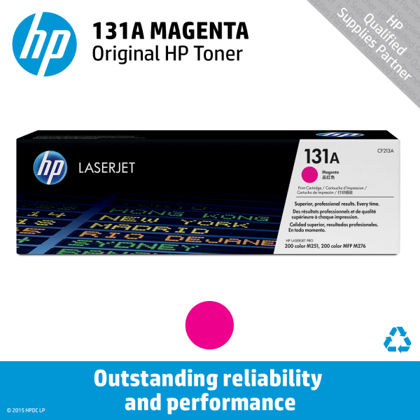 slide 4 of 6, HP 131A (Cf213A) Magenta Original Laserjet Toner Cartridge, 1 ct