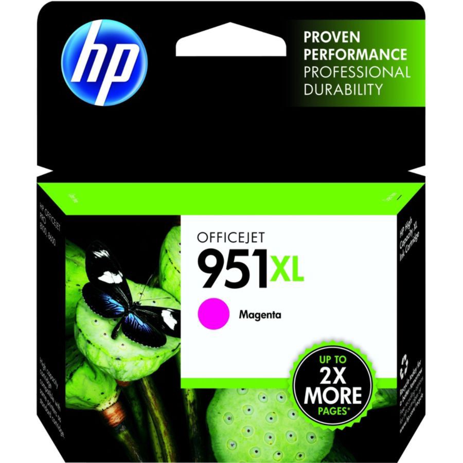slide 3 of 7, HP 951XL High Yield Magenta Original Ink Cartridge (CN047AN_140), 1 ct