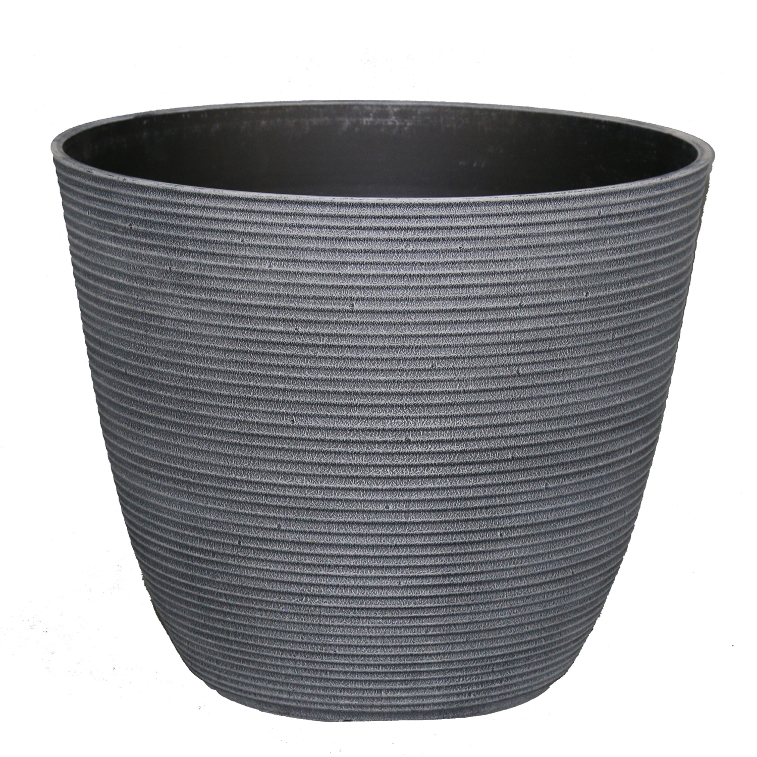 slide 1 of 4, L&G Roman Ribbed Planter Grey, 15", 15.1 in