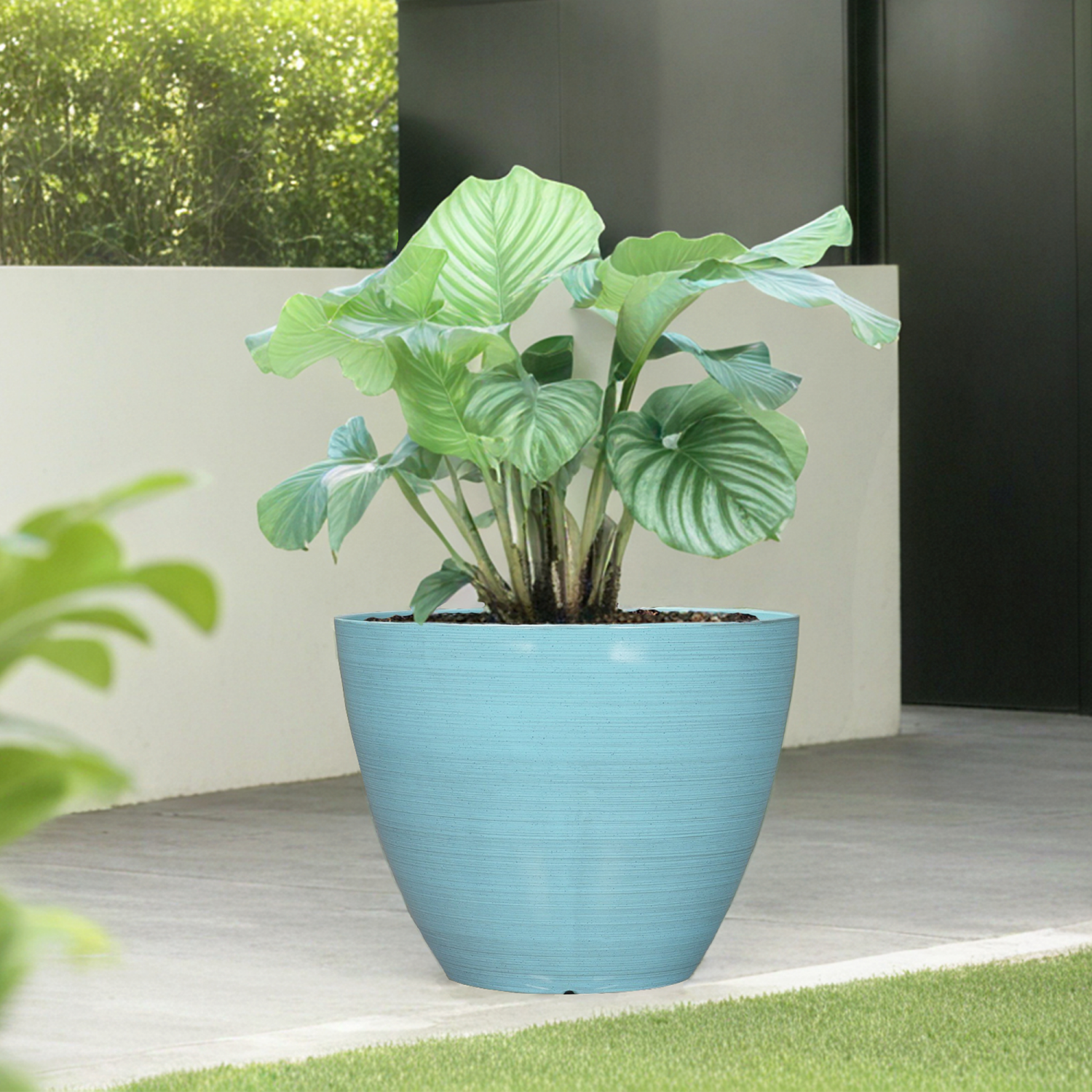 slide 3 of 4, Cadiz Planter, 12 in x 9.4 in, Soft Teal, 12 in