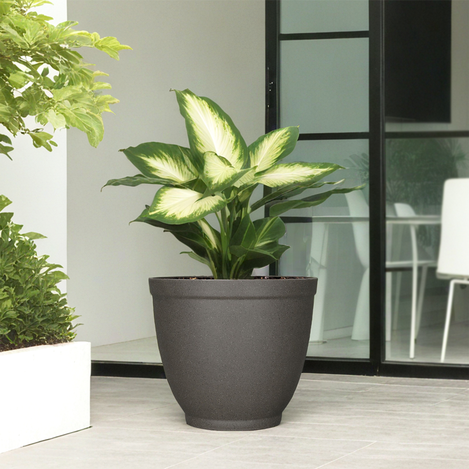slide 3 of 4, Somero Matte Finish Planter, 12 in x 10.4 in, Mocha, 12 in