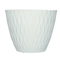 Tufted Planter, 12 in x 9.7 in, White