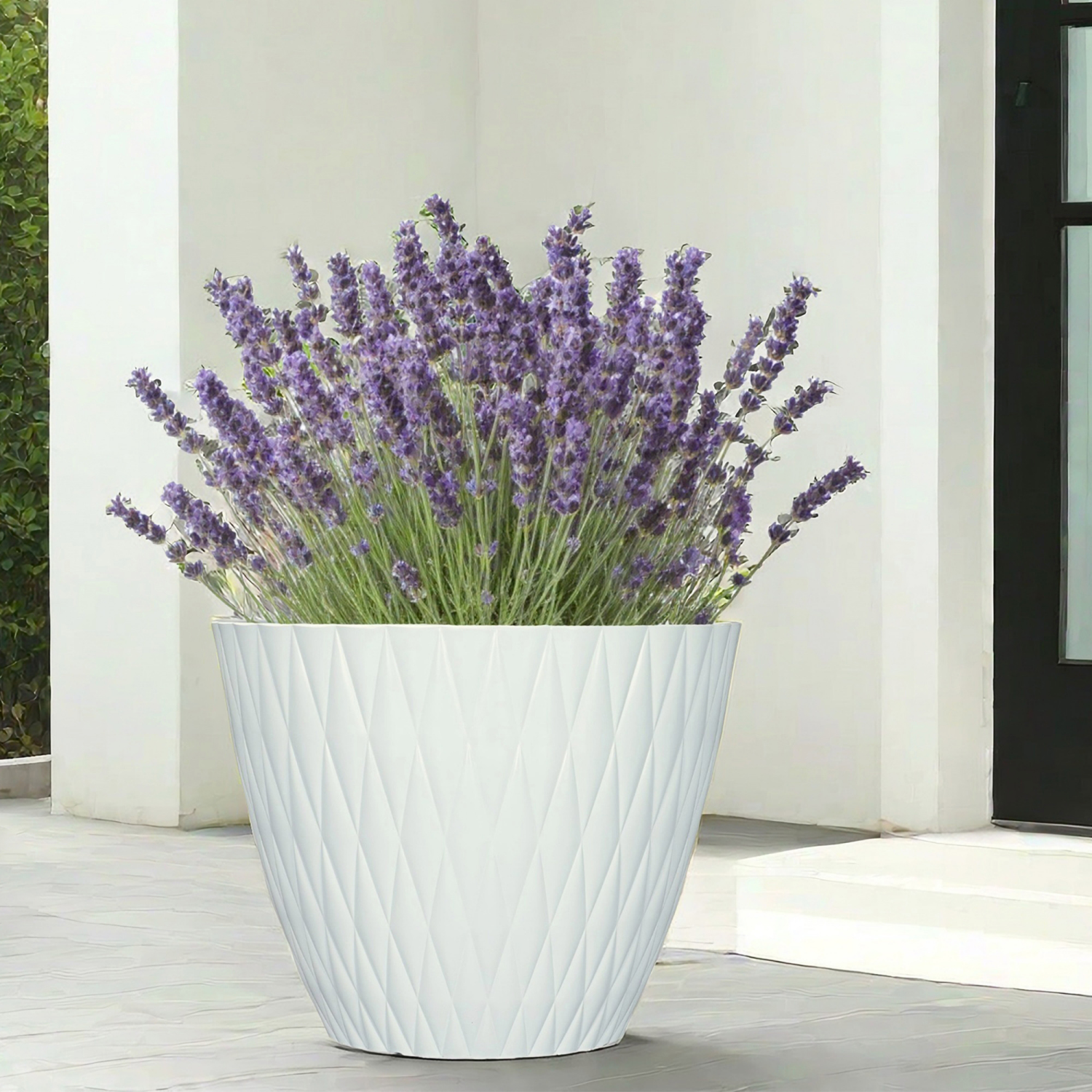 slide 3 of 4, Tufted Planter, 14.6 in x 11.3 in, White, 14.6 in