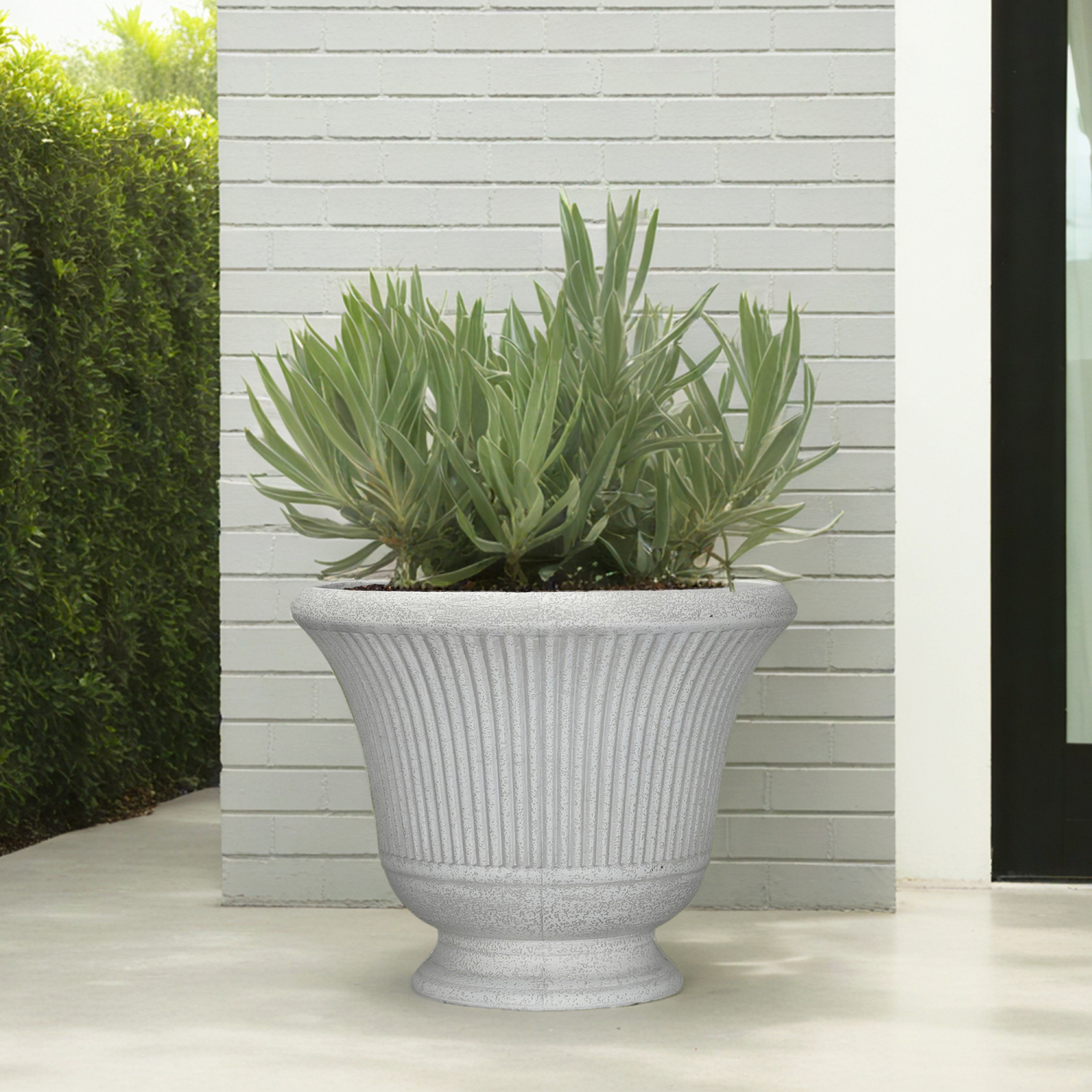 slide 3 of 4, Pedestal Planter, 15.9 in x 12.9 in, Stone, 15.9 in