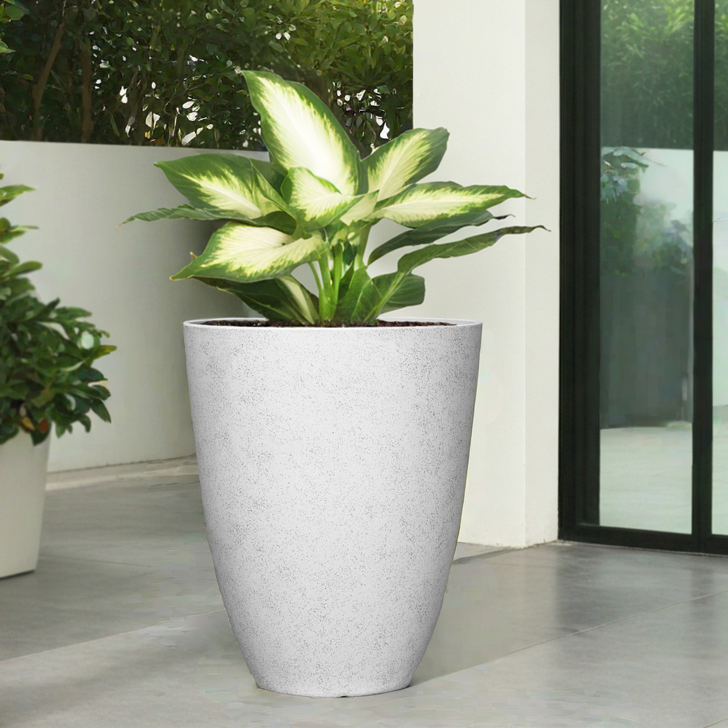 slide 3 of 4, Tall Egg Planter, 12 in x 14.7 in, Stone, 12 in
