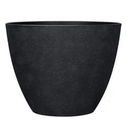 Faux Concrete Planter, 17.3 in x 14.5 in, Black