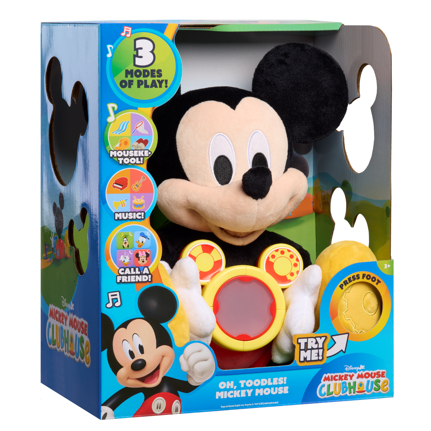 slide 3 of 4, Disney Mickey Mouse Oh Toodles Feature Plush Stuffed Animal, 1 ct