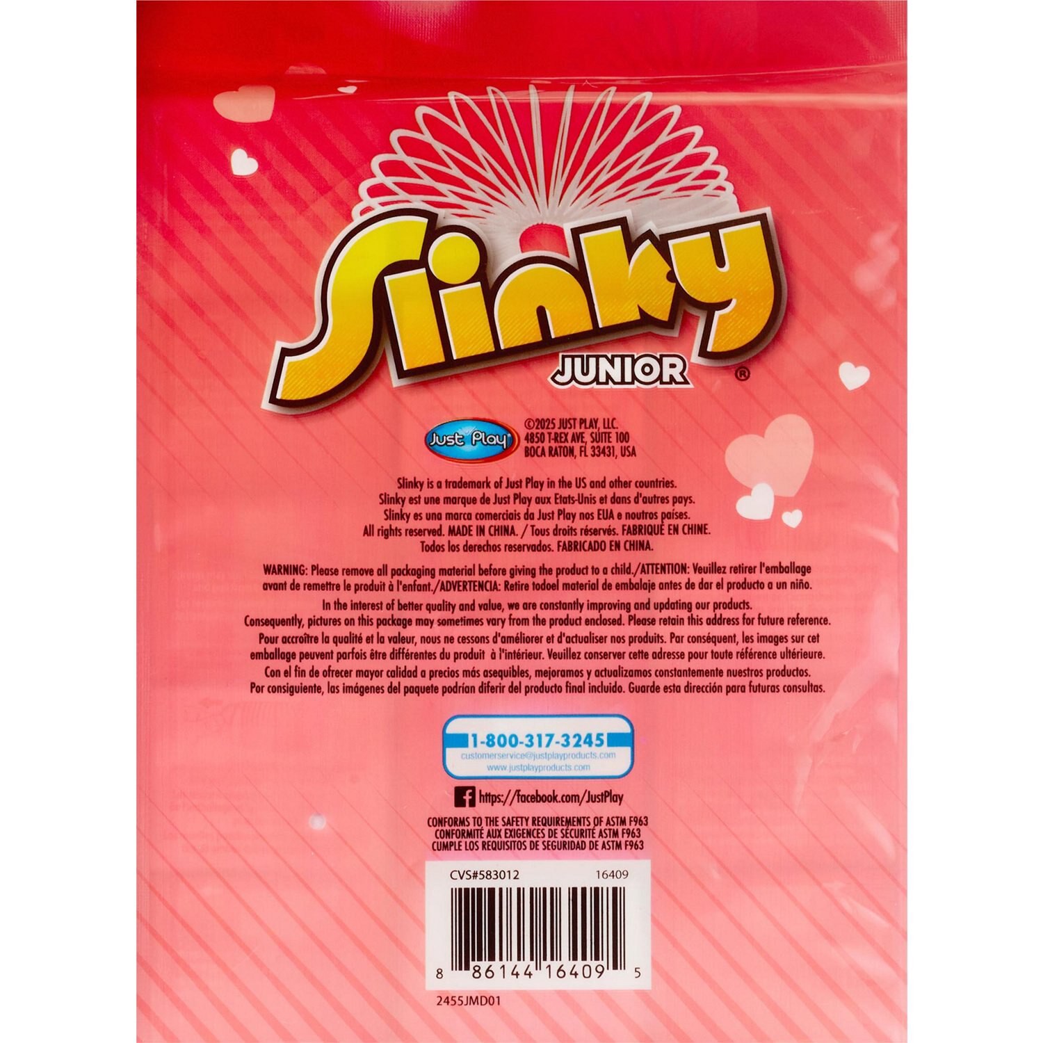 slide 2 of 2, JUST PLAY Slinky 15Pk Valentine's Slinky Jr., 1 ct