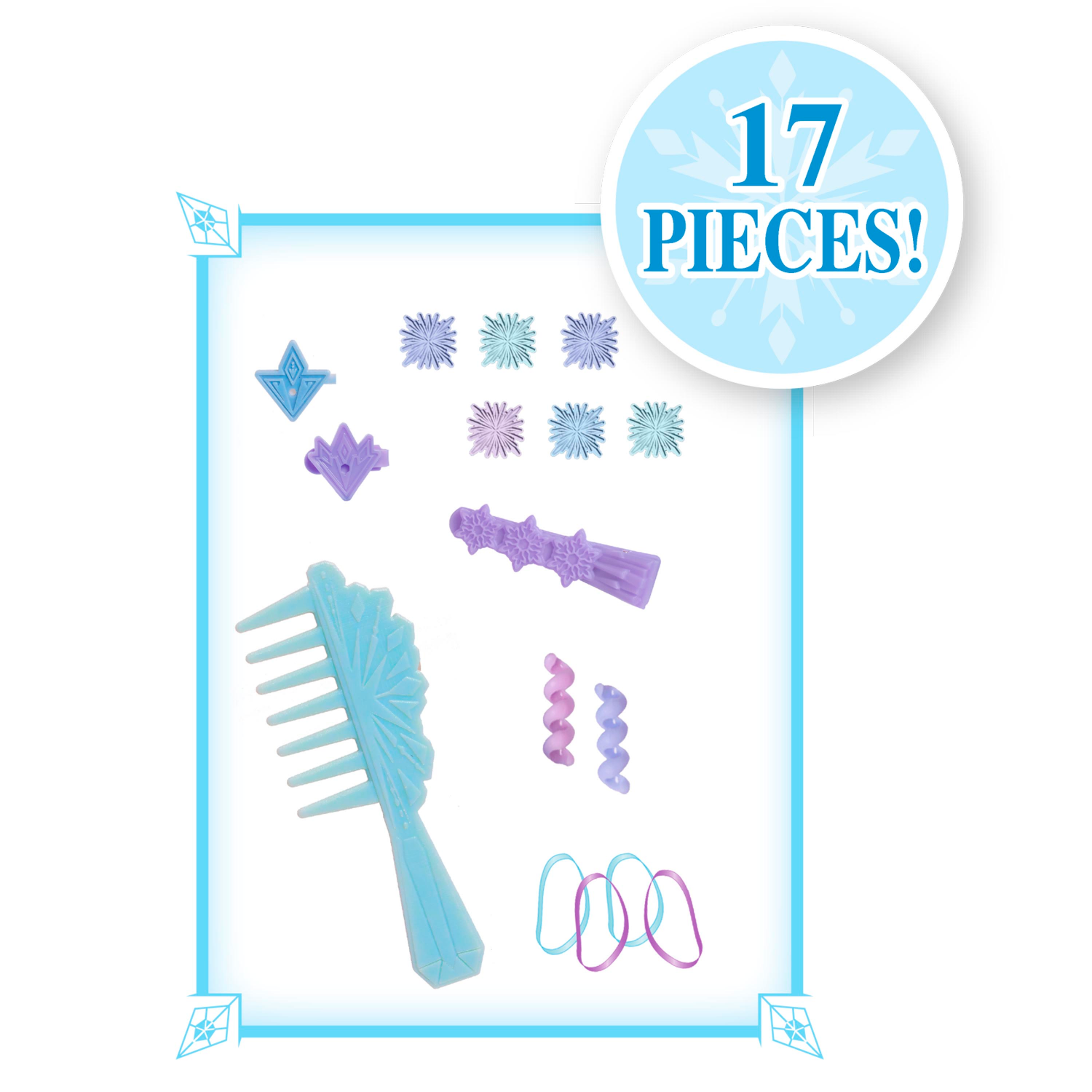 slide 5 of 5, Disney Frozen Basic Elsa Styling Head, 14 pc, 14 ct