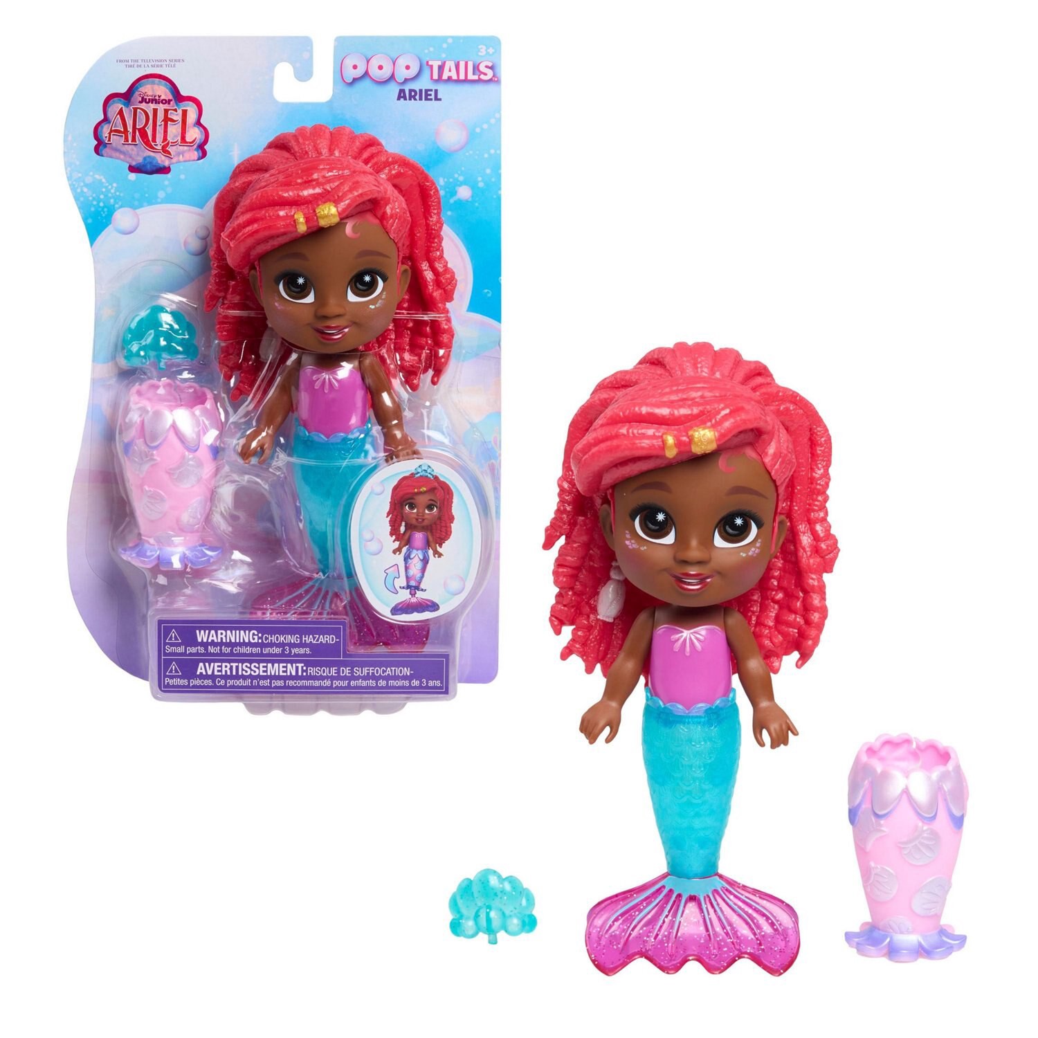 slide 3 of 5, JUST PLAY Ariel Jr Value Pop Tail Doll, 1 ct