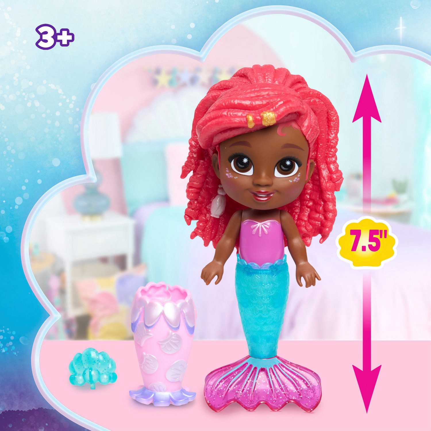 slide 5 of 5, JUST PLAY Ariel Jr Value Pop Tail Doll, 1 ct