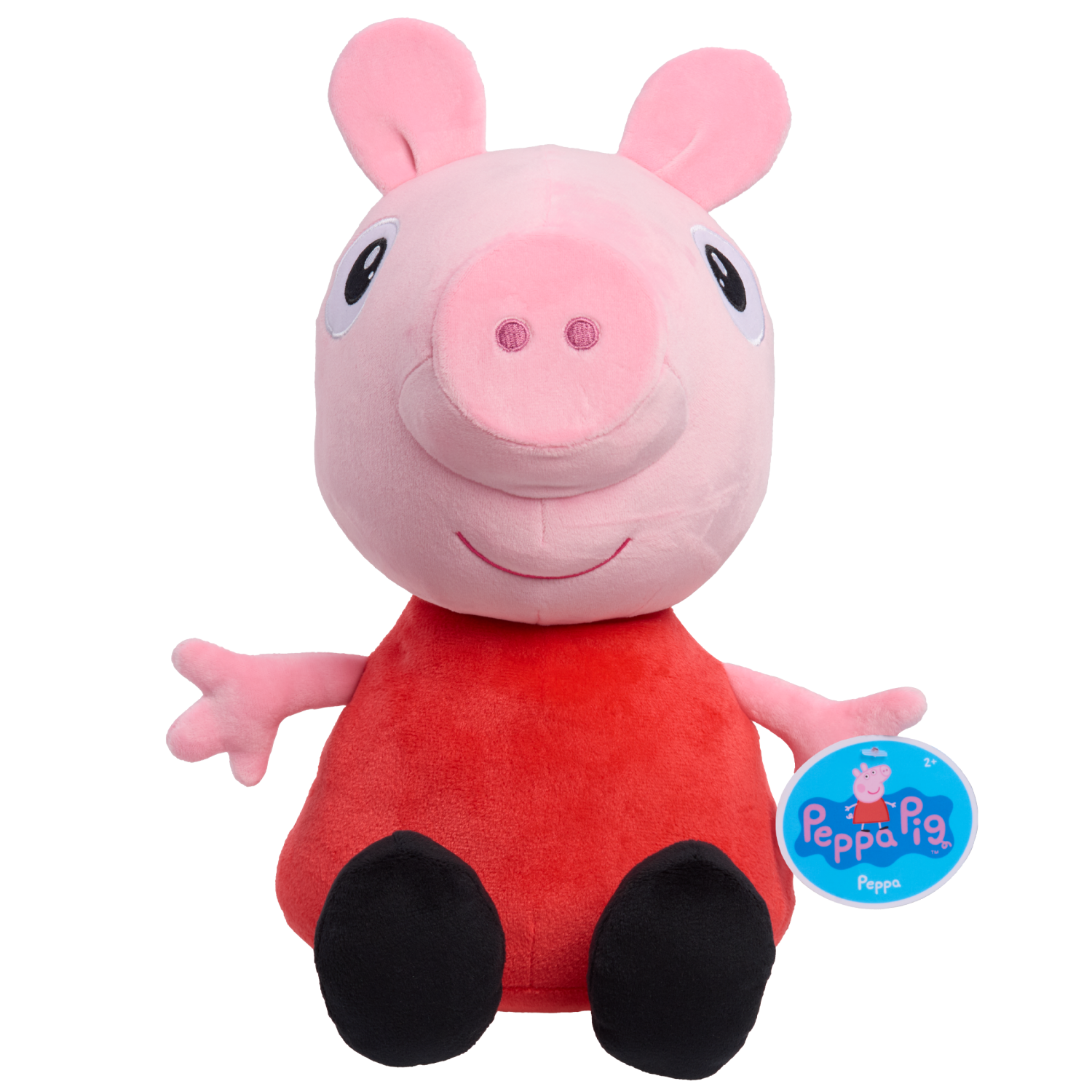 slide 1 of 3, Peppa Pig 2 lb Weighted Large Plush, 12-inch Stuffed Animal, 2 lb