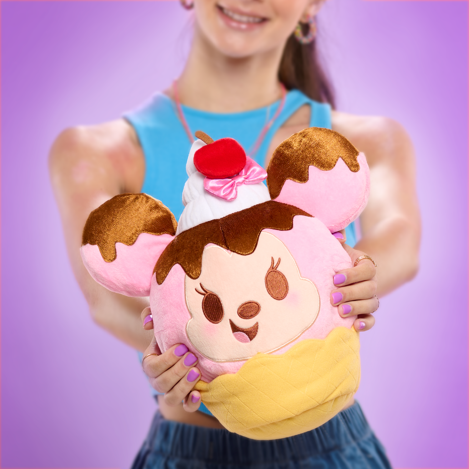 slide 3 of 3, Disney Munchlings Squeeze-A-Munch Large Scented Plush, Officially Licensed Kids Toys for Ages 0 Up, 1 ct