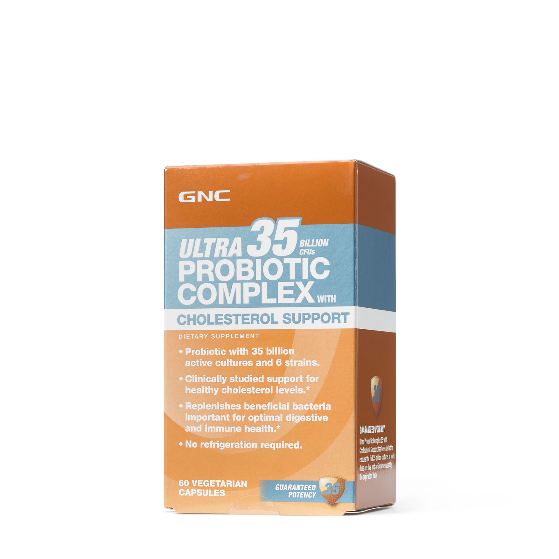 slide 1 of 1, GNC Ultra Probiotic Complex 35 BILLION CFUs with Cholesterol Support, 60 ct