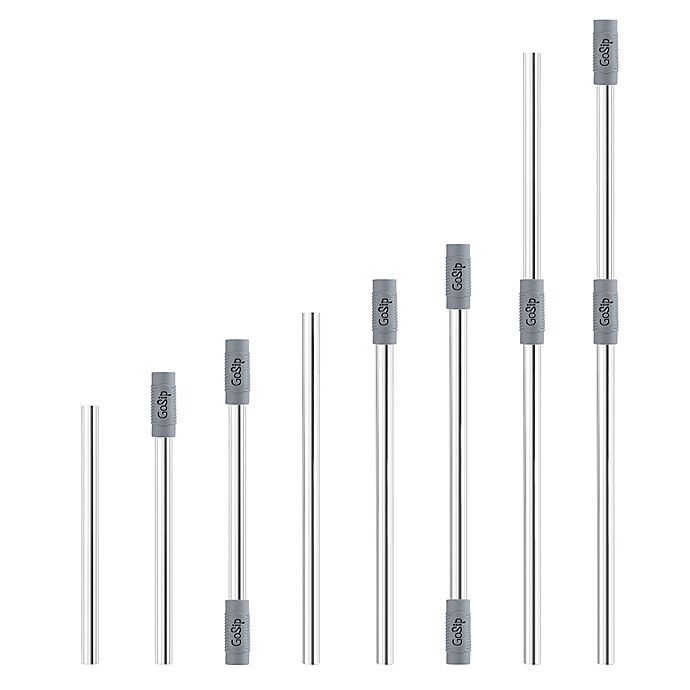 slide 2 of 10, Final Touch GoSip Stainless Steel Sip Straw Set - Grey, 6 ct