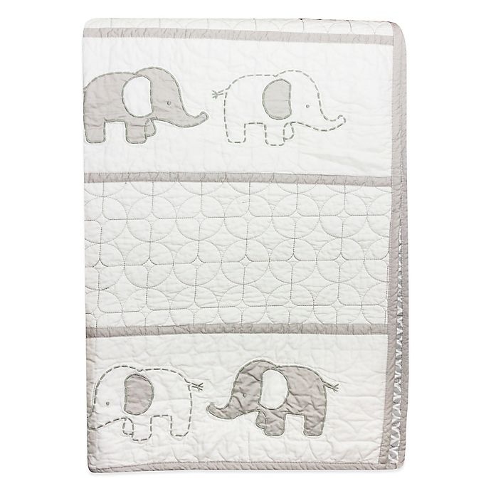 slide 1 of 2, Wendy Bellissimo Mix & Match Elephant Quilt - Grey, 1 ct