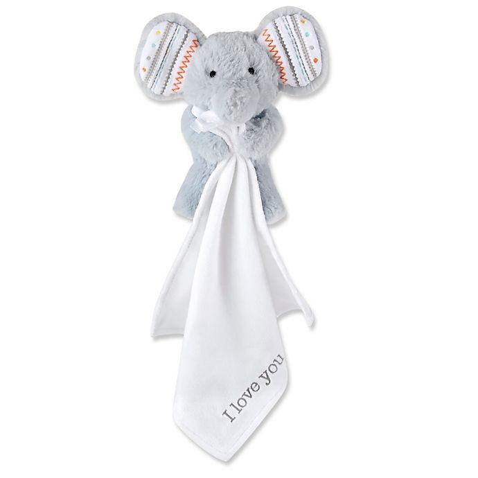 slide 1 of 2, Wendy Bellissimo Sawyer Elephant Lovey - White/Grey, 1 ct