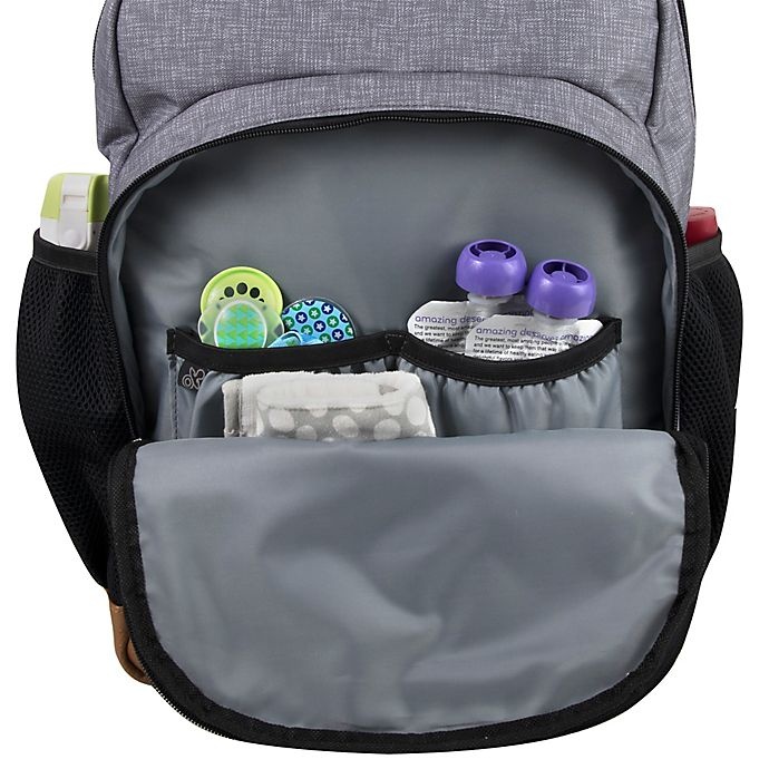 slide 5 of 8, Fisher-Price Grayson Diaper Backpack - Grey, 1 ct