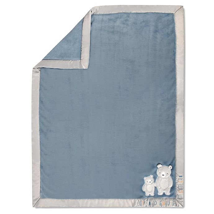 slide 2 of 4, Wendy Bellissimo Mix & Match Best Friend Bears Plush Blanket - Blue, 1 ct