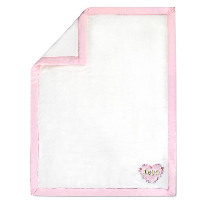 slide 4 of 4, Wendy Bellissimo Mix & Match Wildflower Plush Blanket - Creme/Pink, 1 ct