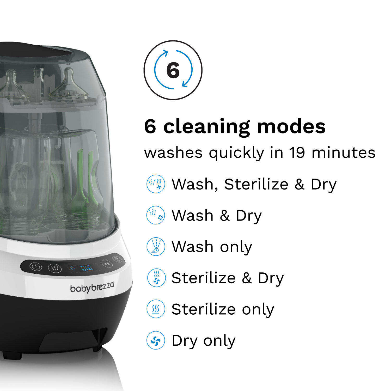 slide 2 of 8, Baby Brezza Bottle Washer Pro - White, 1 ct