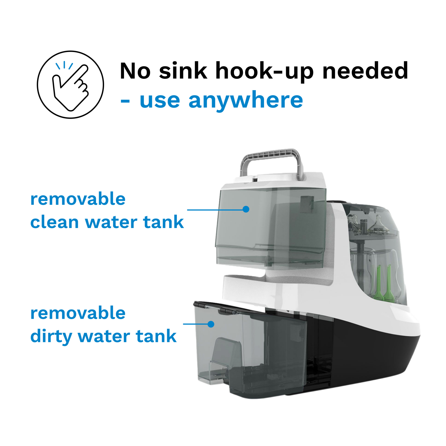 slide 4 of 8, Baby Brezza Bottle Washer Pro - White, 1 ct