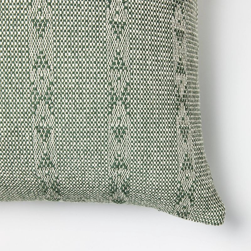 slide 3 of 4, Threshold designed w/Studio McGee Oversized Woven Striped Lumbar Throw Pillow Sage - Threshold™ designed with Studio McGee: Cotton, Indoor Use, Hidden Zipper, 1 ct