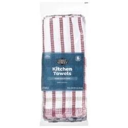 First Street Green Basket Kitchen Towels