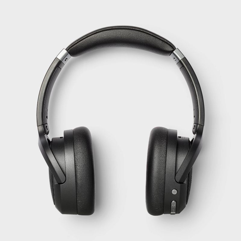 slide 1 of 4, Active Noise Cancelling Bluetooth Wireless Over-Ear Headphones - heyday™ Black: Built-In Mic, Detachable Cable, 1 ct