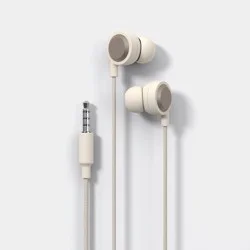 Wired Earbuds with Microphone - heyday™ White Stylized: In-Ear Headphones 3.5mm Jack