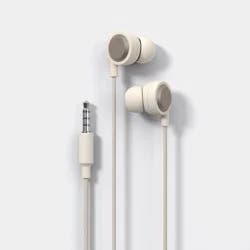 Wired Earbuds with Microphone - heyday™ White Stylized: In-Ear Headphones 3.5mm Jack