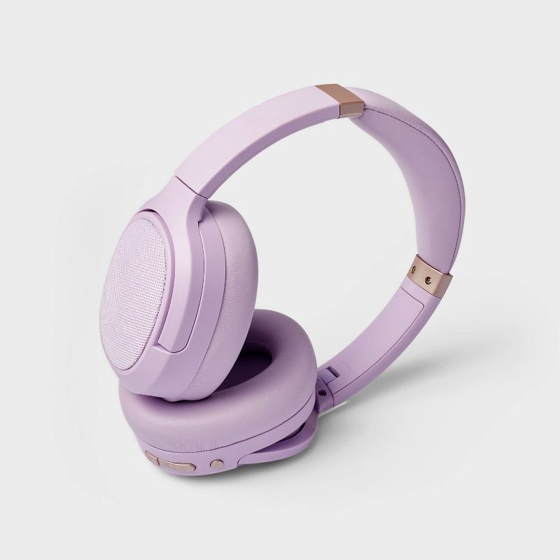 slide 3 of 4, Active Noise Cancelling Bluetooth Wireless Over-Ear Headphones - heyday™ Pastel Lavender: Hybrid Wired/Wireless, Adjustable Headband, 1 ct