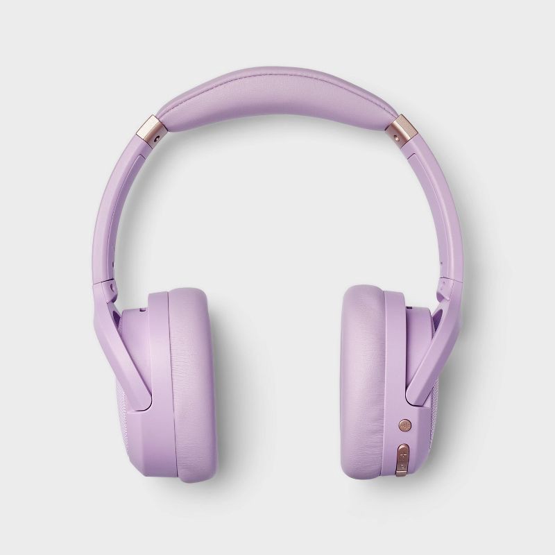 slide 1 of 4, Active Noise Cancelling Bluetooth Wireless Over-Ear Headphones - heyday™ Pastel Lavender: Hybrid Wired/Wireless, Adjustable Headband, 1 ct