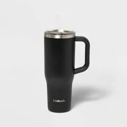 40oz Stainless Steel Tumbler with Straw Black - Embark™