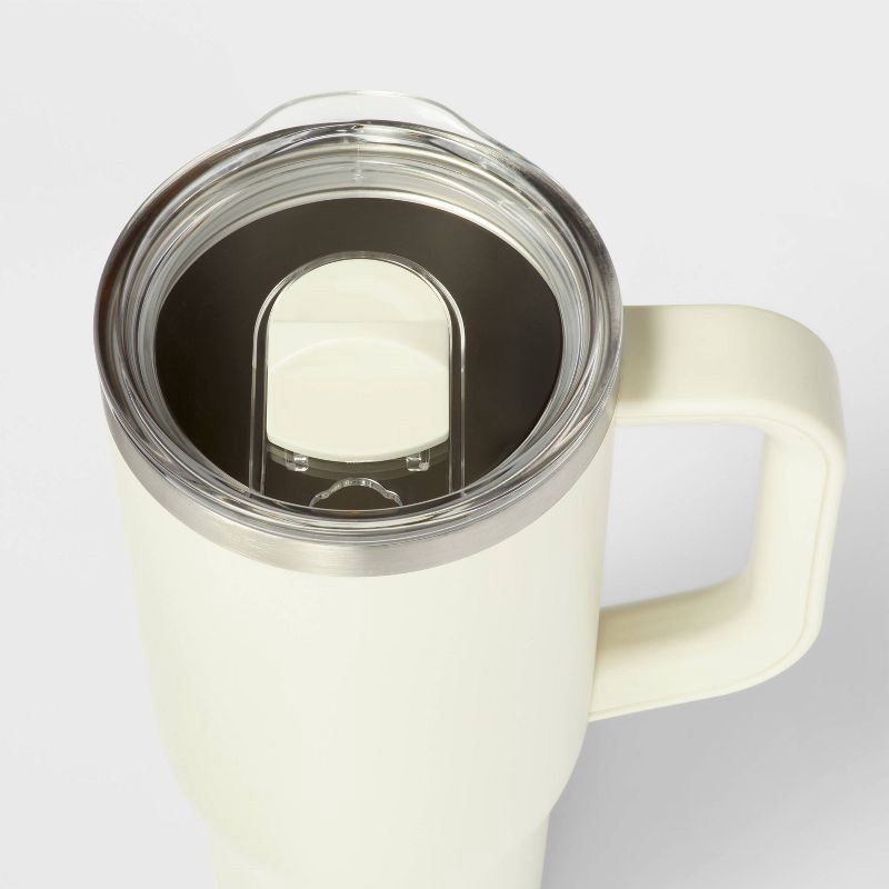 slide 3 of 3, 40oz Stainless Steel Straw Tumbler Cream - Embark™, 40 oz