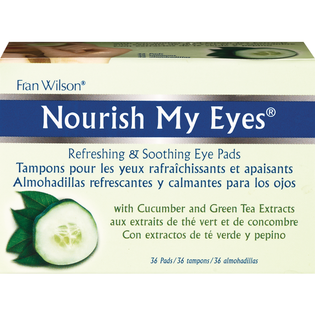 slide 1 of 1, Fran Wilson Nourish My Eyes Refreshing Eye Pads Cuke&Grntea, 40 ct