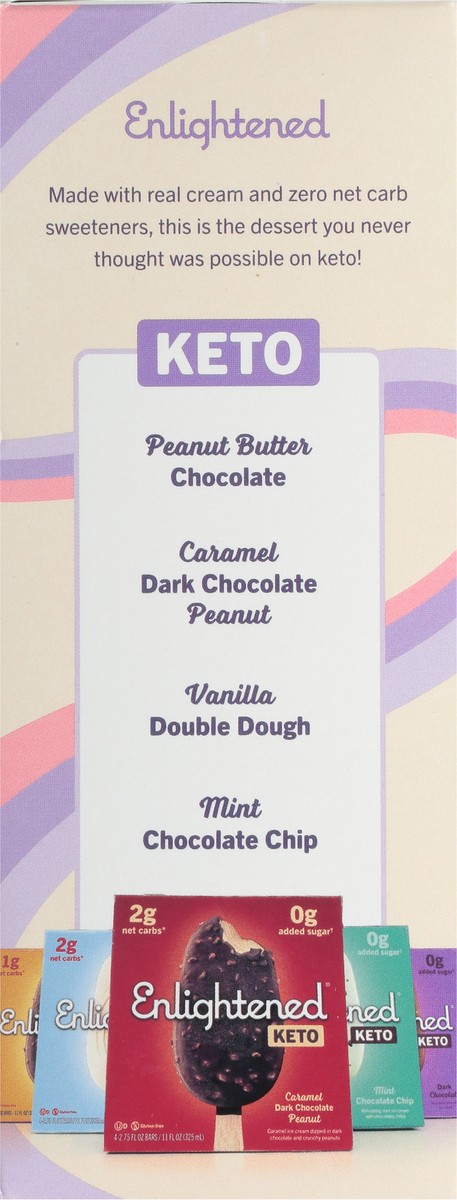 slide 6 of 9, Enlightened Keto Marshmallow Peanut Butter Ice Cream Bars 4 3.75 fl oz Box, 4 ct